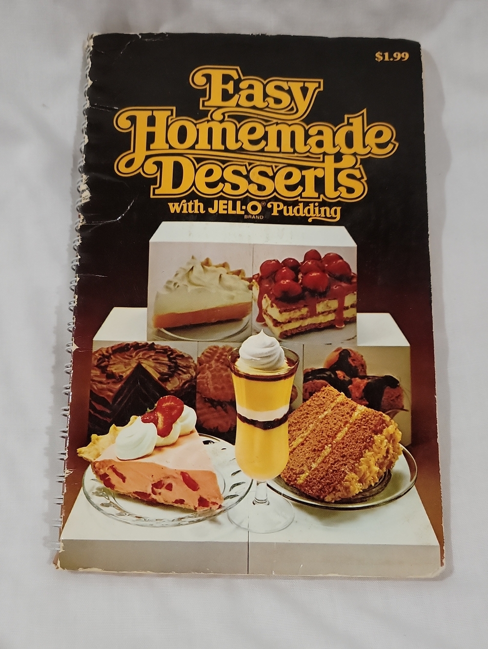 Vintage JELL‑O Pudding Easy Homemade Desserts Cookbook – Spiral Bound 1979